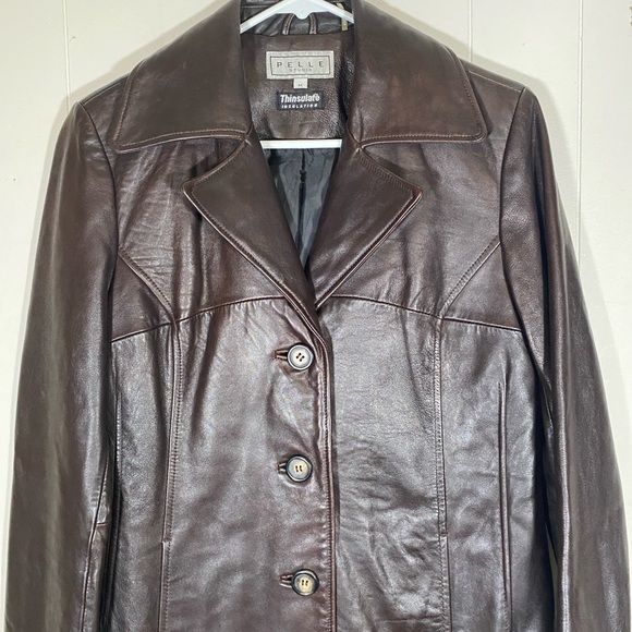 Pelle Studio Deep Brown‎ Leather Jacket size medium - Picture 3 of 15
